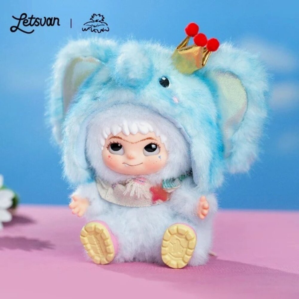 Wakuku Blue Starlight Ton Ton Elephant Plush Pendant Authentic Letsvan US Seller